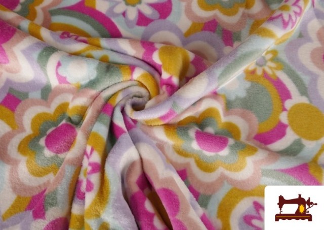 Vente en ligne de Tissu Polaire Coraline Doux à Fleurs
