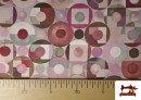 Vente de copy of Tissu Rouge à Pois Noirs couleur Rosé