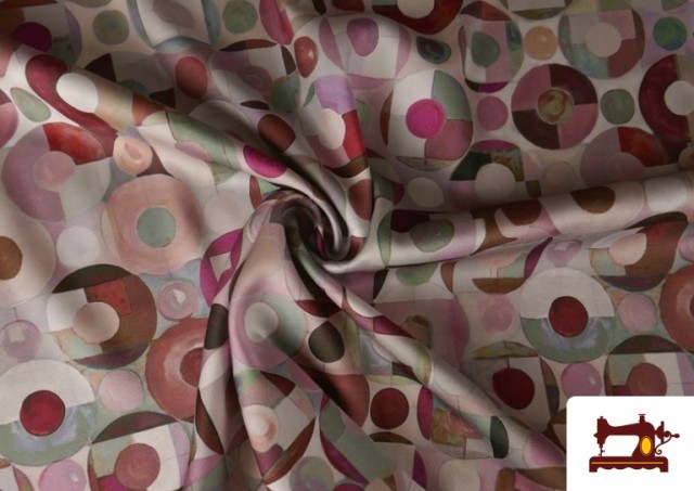 Acheter en ligne copy of Tissu Rouge à Pois Noirs couleur Rosé