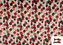 Vente de copy of Tissu Rouge à Pois Noirs couleur Rouge