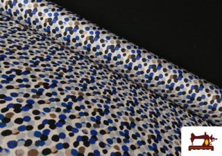 copy of Tissu Rouge à Pois Noirs couleur Bleu