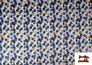 copy of Tissu Rouge à Pois Noirs couleur Bleu