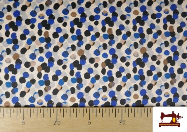 Vente de copy of Tissu Rouge à Pois Noirs couleur Bleu