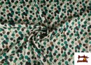 copy of Tissu Rouge à Pois Noirs couleur Vert