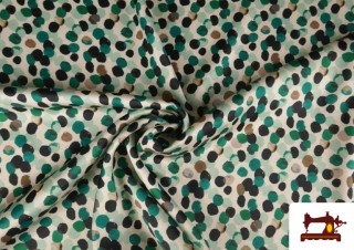 copy of Tissu Rouge à Pois Noirs couleur Vert