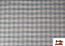 Tissu en Canvas Imprimé avec Carreaux Vichy de Couleurs Largeur 280 cm couleur Bleu