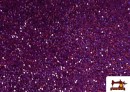 Vente de Tissu Jersey Velours Martelé avec Sequins couleur Violet foncé