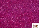 Vente en ligne de Tissu Jersey Velours Martelé avec Sequins couleur Fuchsia