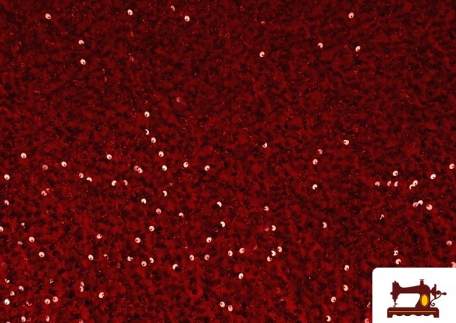 Vente de copy of Tissu avec Paillettes pour Vêtements couleur Rouge