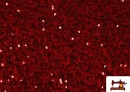 Acheter en ligne Tissu Jersey Velours Martelé avec Sequins couleur Rouge
