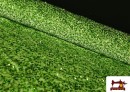 Tissu Jersey Velours Martelé avec Sequins couleur Vert