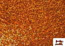 Acheter en ligne Tissu Jersey Velours Martelé avec Sequins couleur Orange