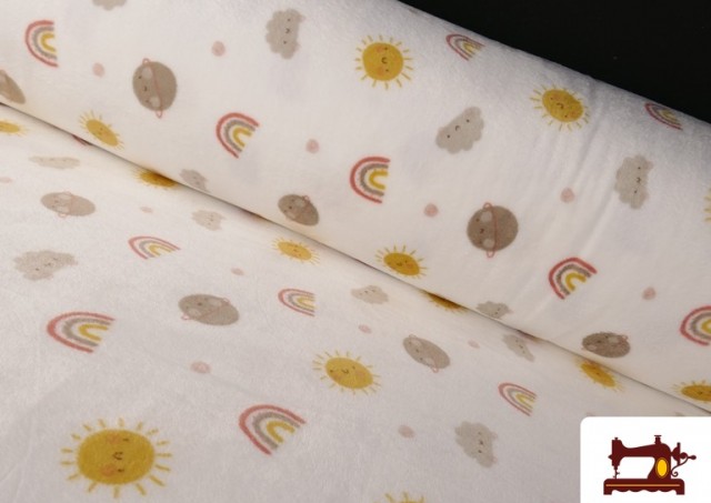 Acheter Tissu Coraline Polaire Douce Arc-en-ciel