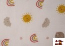 Vente de Tissu Coraline Polaire Douce Arc-en-ciel