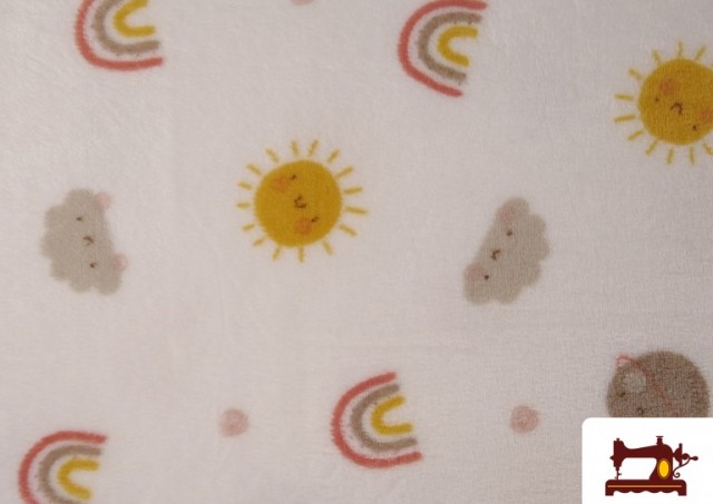 Vente de Tissu Coraline Polaire Douce Arc-en-ciel
