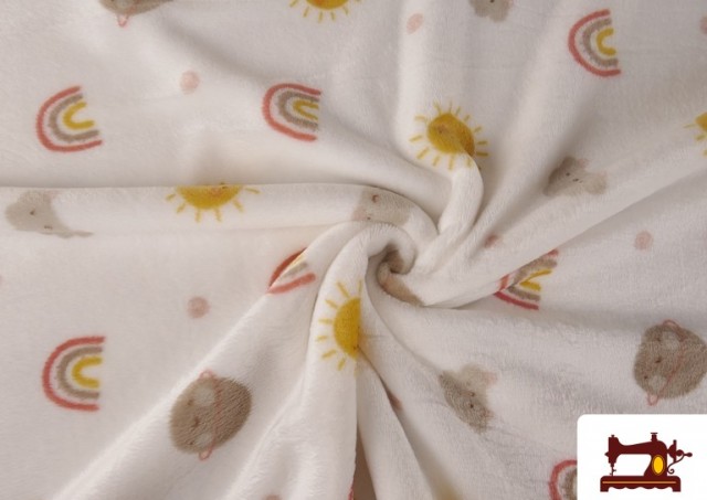Acheter en ligne Tissu Coraline Polaire Douce Arc-en-ciel