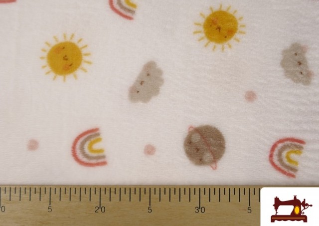 Vente en ligne de Tissu Coraline Polaire Douce Arc-en-ciel