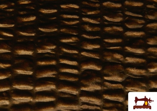 Acheter Tissu Poil Mouton Finition Cloqué couleur Brun