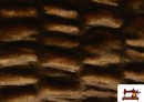 Vente de Tissu Poil Mouton Finition Cloqué couleur Brun