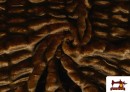 Tissu Poil Mouton Finition Cloqué couleur Brun