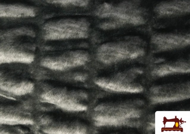 Acheter en ligne Tissu Poil Mouton Finition Cloqué couleur Gris