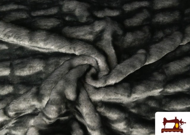 Tissu Poil Mouton Finition Cloqué couleur Gris