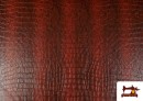 Vente de Tissu en Similicuir Imprimé Animal couleur Tuile