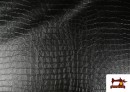 Vente de Tissu en Similicuir Imprimé Animal couleur Noir