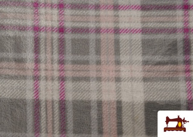Vente de Tissu en Coraline Polaire Doux à Carreaux Roses