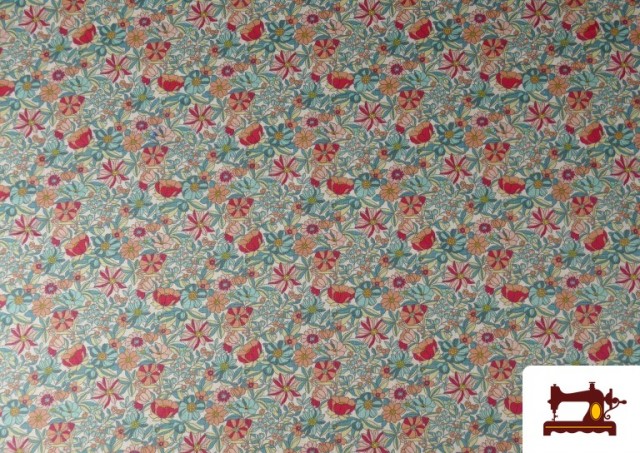 Vente de Tissu Tissu en Coton à Fleurs Multicolores
