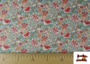 Acheter en ligne Tissu Tissu en Coton à Fleurs Multicolores