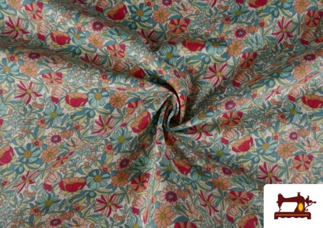 Vente en ligne de Tissu Tissu en Coton à Fleurs Multicolores