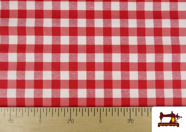 Acheter copy of Tissu Antitaches à Carreaux Classiques Rouges pour Linge de Table couleur Rouge