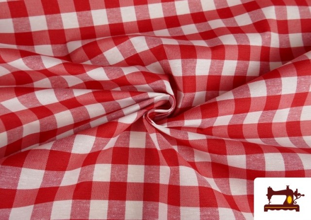 Vente de copy of Tissu Antitaches à Carreaux Classiques Rouges pour Linge de Table couleur Rouge