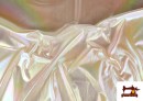 Vente de Tissu Organza Lamé Irisé Brillant couleur Blanc
