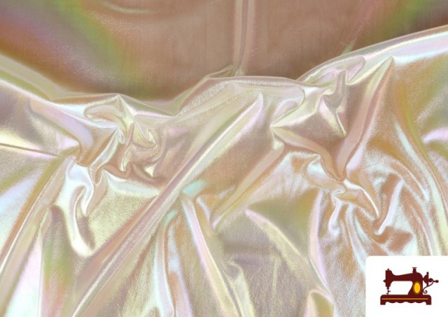 Vente de Tissu Organza Lamé Irisé Brillant couleur Blanc