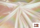 Acheter Tissu Organza Lamé Irisé Brillant couleur Blanc