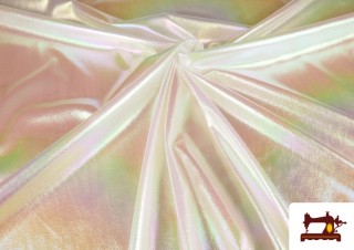 Acheter Tissu Organza Lamé Irisé Brillant couleur Blanc