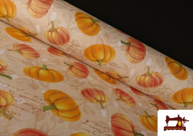 Tissu Toile Imprimée Citrouilles