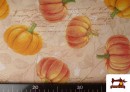Acheter en ligne Tissu Toile Imprimée Citrouilles