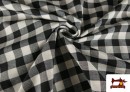 Acheter Tissu en Canvas Imprimé avec Carreaux Vichy de Couleurs Largeur 280 cm couleur Noir
