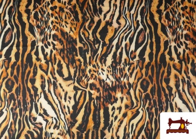 Acheter Tissu Jersey Élastique Imprimé Tigre Animal Print