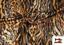 Vente de Tissu Jersey Élastique Imprimé Tigre Animal Print
