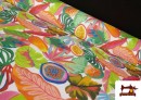 Tissu Toile Tropicale Fruits Largeur 280 cm