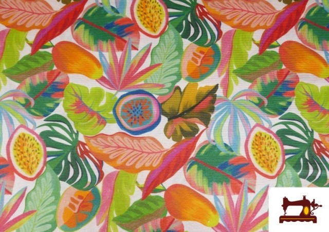 Acheter Tissu Toile Tropicale Fruits Largeur 280 cm