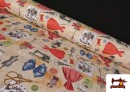 Tissu Toile Imprimée Couture Largeur 280 cm