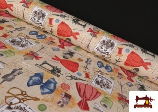 Tissu Toile Imprimée Couture Largeur 280 cm