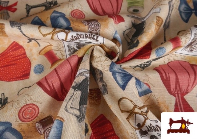 Tissu Toile Imprimée Couture Largeur 280 cm