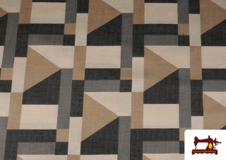 Acheter Tissu Toile De Loneta Abstraite Beige