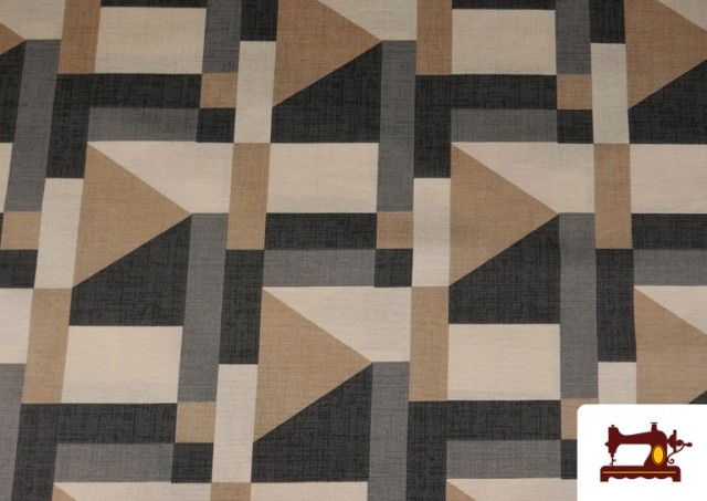 Acheter Tissu Toile De Loneta Abstraite Beige